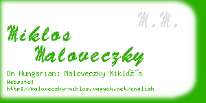 miklos maloveczky business card